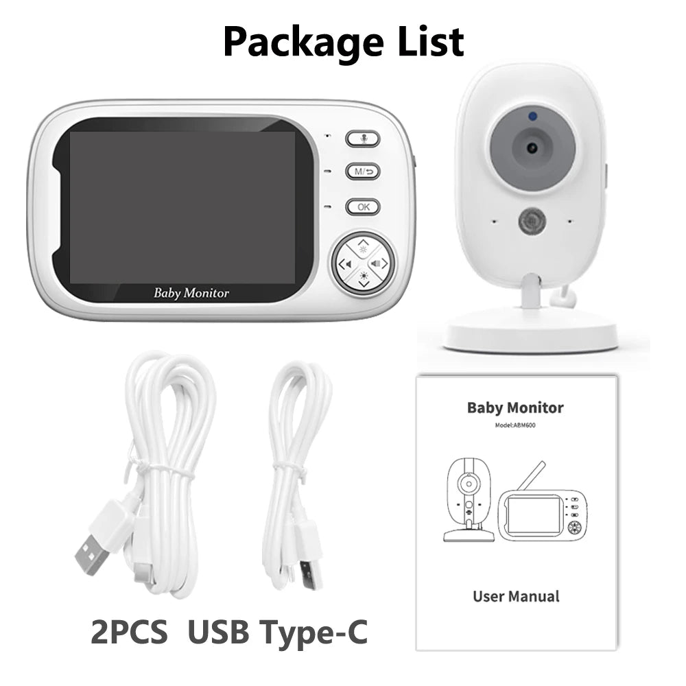 Wireless Video Camera Baby Monitor Night Vision 3.5 inches