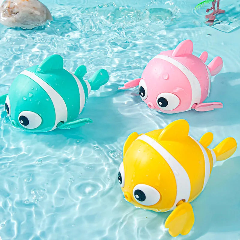 Baby Bath Toys Cute Swimming Fish Cartoon Animal Floating