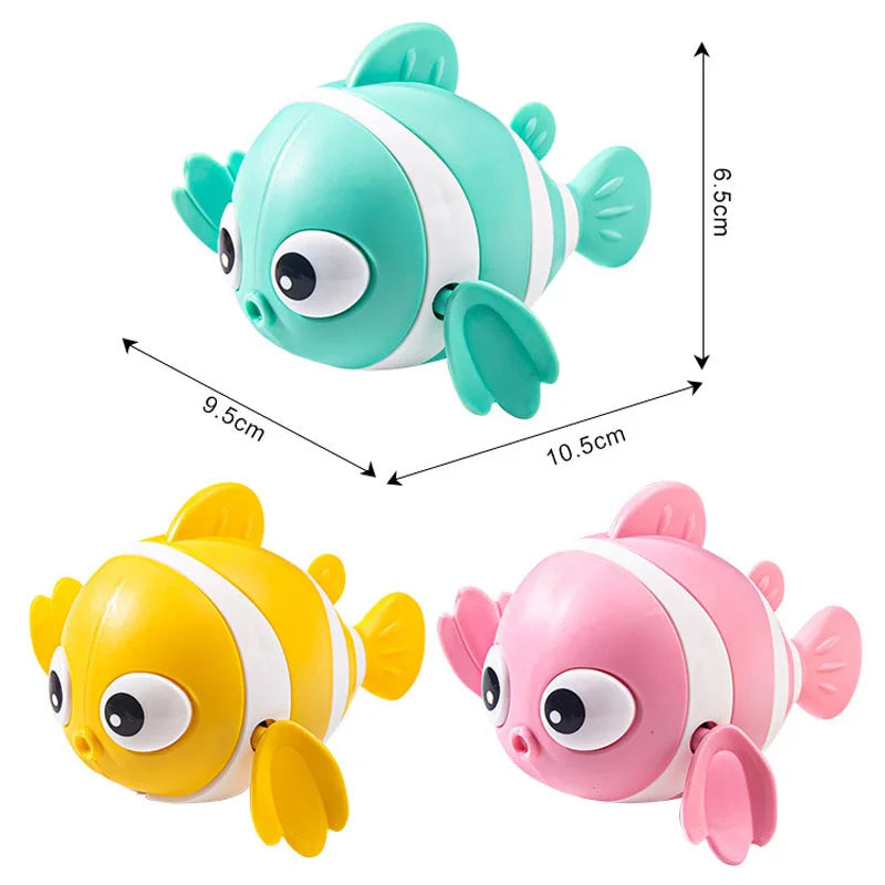 Baby Bath Toys Cute Swimming Fish Cartoon Animal Floating