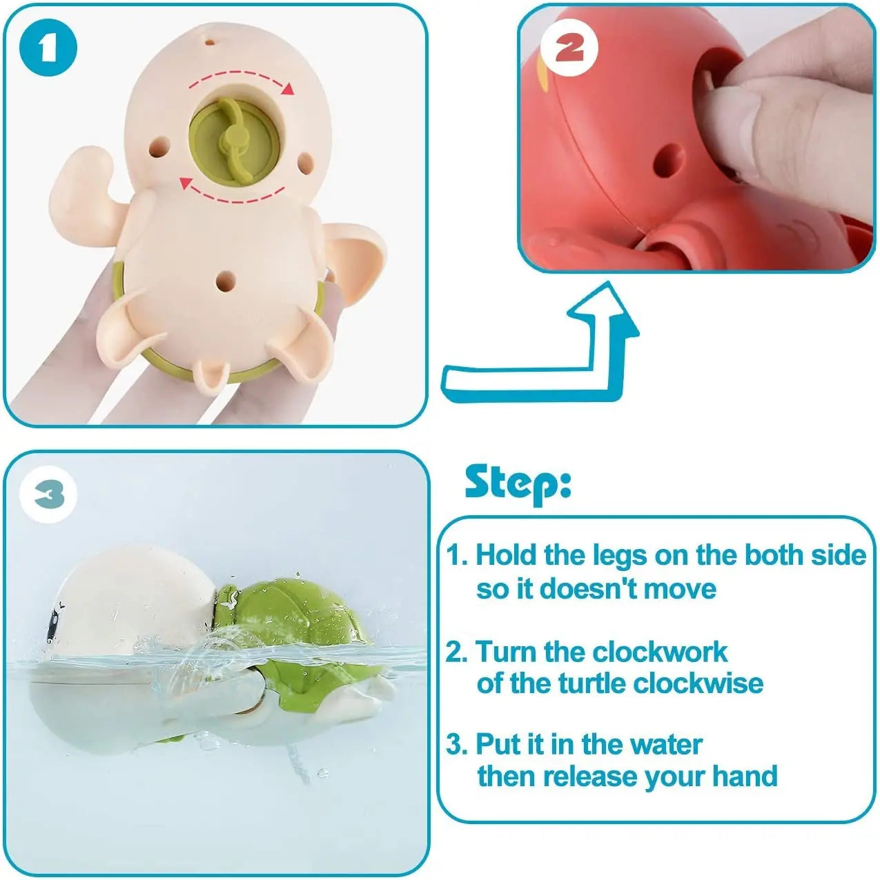 Baby Bath Toys (Turtle) 3 Pcs