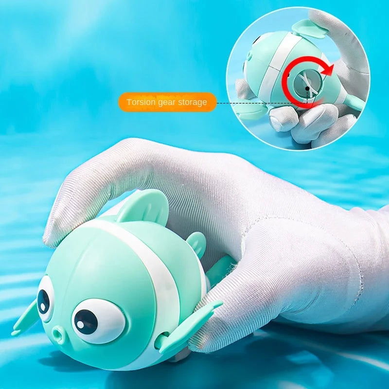 Baby Bath Toys Cute Swimming Fish Cartoon Animal Floating