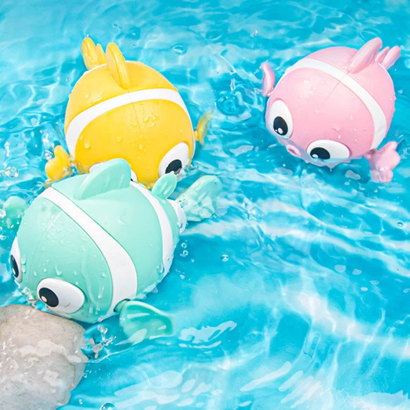 Baby Bath Toys Cute Swimming Fish Cartoon Animal Floating